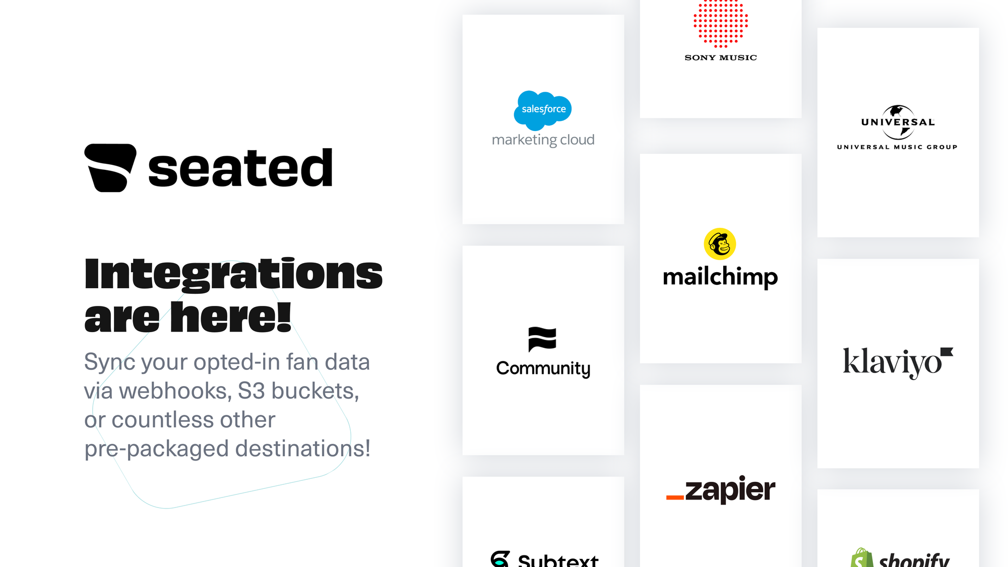Say hello to Seated's new integrations marketplace